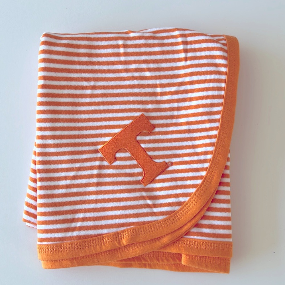 Orange Striped CREATIVE KNITWEAR BABY SWADDLE BLANKET T